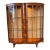 Early 20th Century Art Deco Tiger Oak Curio Cabinet W/ Light For Sale