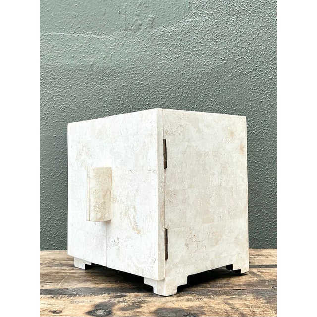 This exceptional jewelry armoire is a masterclass in Postmodern design, heavily influenced by the sculptural aesthetic of...