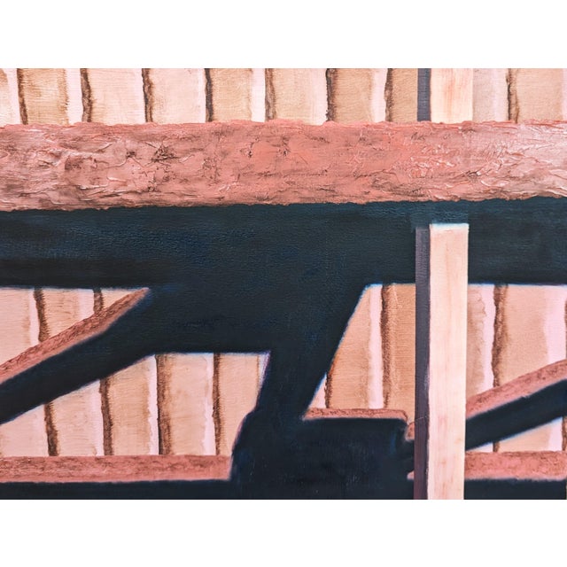 Tommy Taylor "In Concert" Contemporary Neutral Toned Realistic Close Up of Wooden Fence, 2023 For Sale - Image 4 of 8
