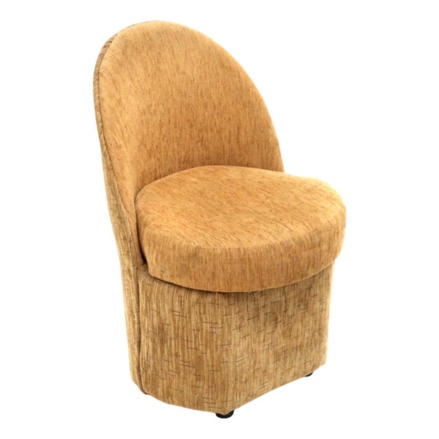 Vintage Yellow Chair with Storage Space, 1960s For Sale