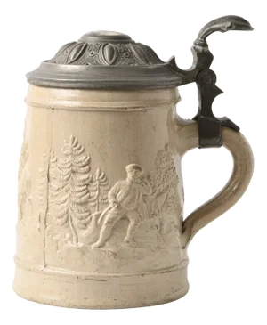 Antique German Regensburg Style Beer Stein