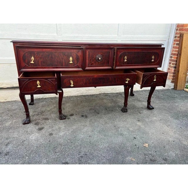 Brown Early 20th Century Chippendale Style Mahogany Sideboard For Sale - Image 8 of 12