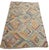 An elegant, vintage Afghan kilim, handcrafted from wool, featuring refined tribal geometric patterns and a sophisticated...