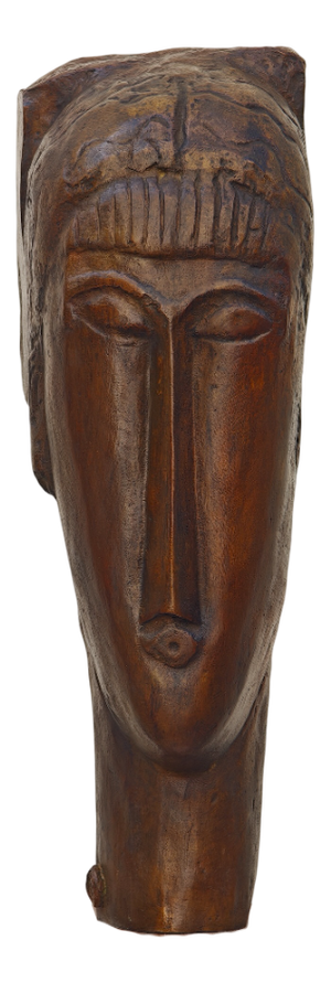 Tête de Jeune Fille à la Frange Bronze Sculpture