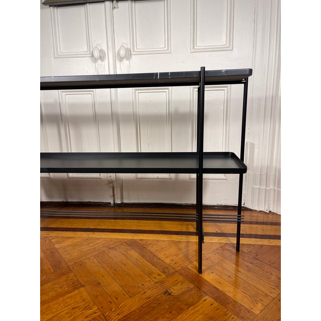 Italian Art Deco Inspired Ts Marble Top Tiered Console Table by Gubi For Sale - Image 9 of 13