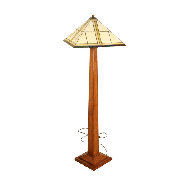 Stickley Mission Collection Oak Square Base Floor Lamp ...