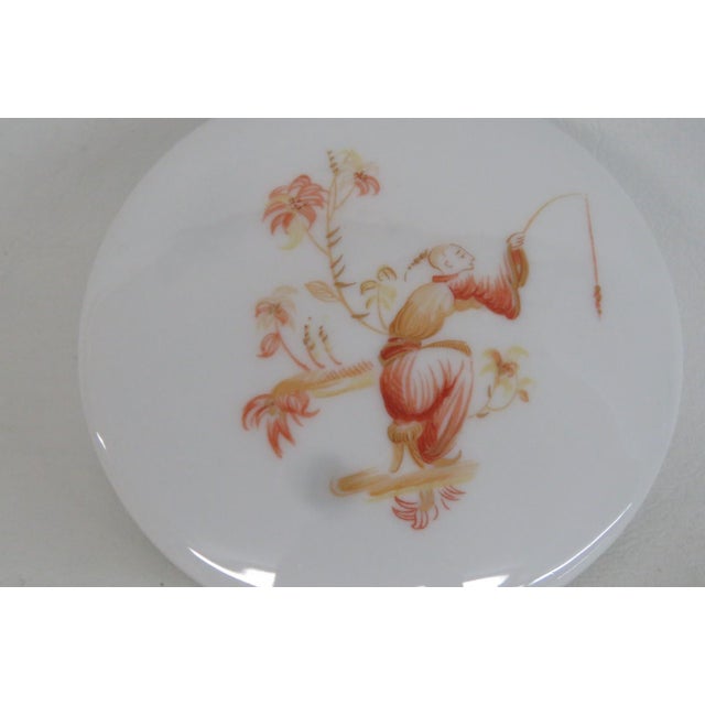 This lovely Trinket Box is made of porcelain. This beautiful piece is stamped as being made by Giraud in Limoges, France,...
