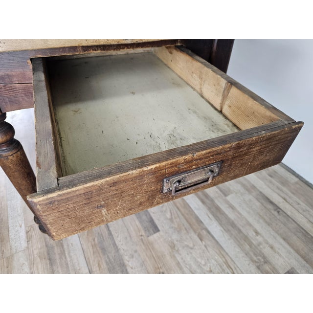 Rustic Fir Table with Mosaic Top, 1800s For Sale - Image 13 of 18