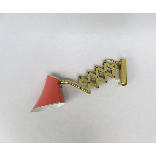 Mid-Century Aluminum and Brass Scissor Lamps, 1950s, Set of 2 For Sale - Image 6 of 18