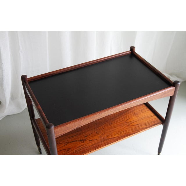 1960s Danish Modern Rosewood Serving Trolley, 1960s For Sale - Image 5 of 18