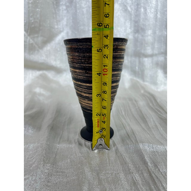 Ceramic Vintage Japanese Arita Ware Gold Ceramic Sake Beer Goblet Cup 5.5” For Sale - Image 7 of 10
