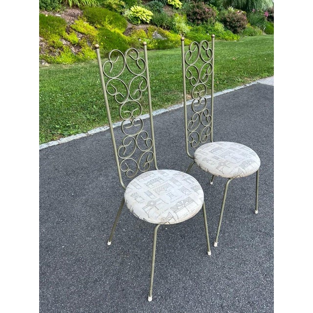 1960s Pair of Mid Century Grenada Bistro Chairs by Arthur Umanoff For Sale - Image 5 of 18