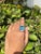 Metal 14k Yellow Gold 15.41 CTW Blue Topaz Halo Diamond Cocktail Ring Size 7 For Sale - Image 7 of 15