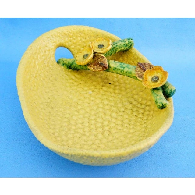 Yellow Vintage Art Deco Ceramic Tray with Acid Finish by Dante Baldelli, 1930s For Sale - Image 8 of 18