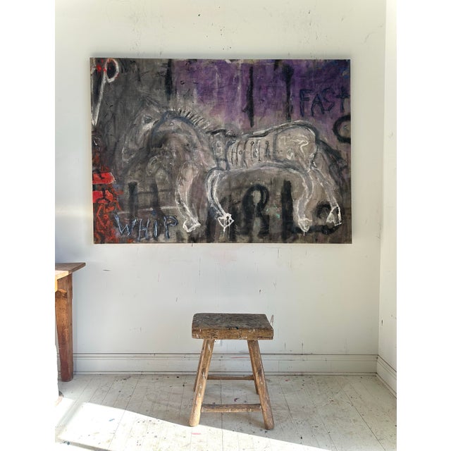 Abstract Large Abstract Painting by Roderick Coles For Sale - Image 3 of 11