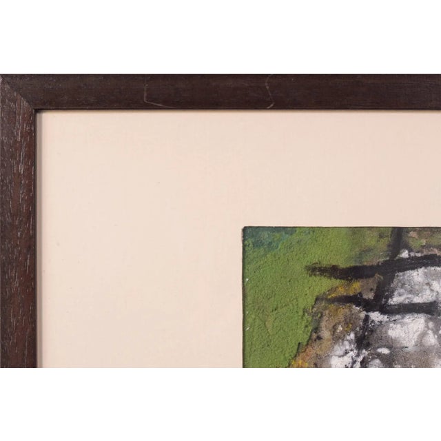 Black Expressionist Abstract Painting, 20th-century, Acrylic on Canvas, Framed For Sale - Image 8 of 10