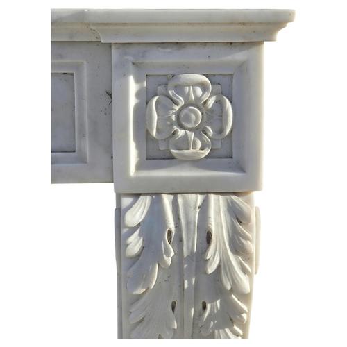 19th century an authentic 19th-century white carrara marble fireplace from lucca. It features high-quality ornamentation,...