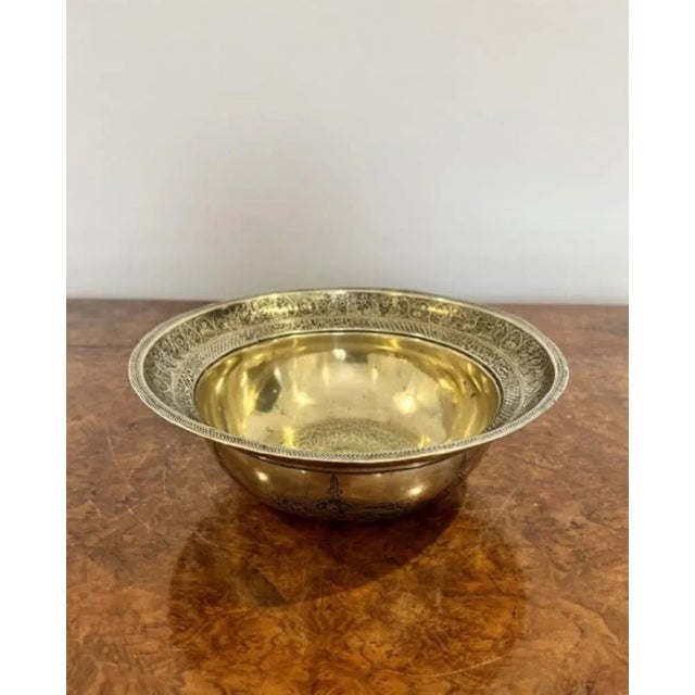 Victorian Circular Cairoware Brass and Mixed Metal Bowl, 1860s For Sale - Image 6 of 6