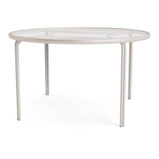 Brown Jordan Kantan Aluminum 48" Round Dining Table in Shade For Sale