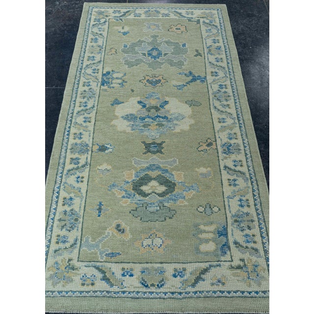 Turkish Oushak Rug 3'1" x 6'2" #19080 Explore a curated collection of hallway runners, wool rugs, and handmade...