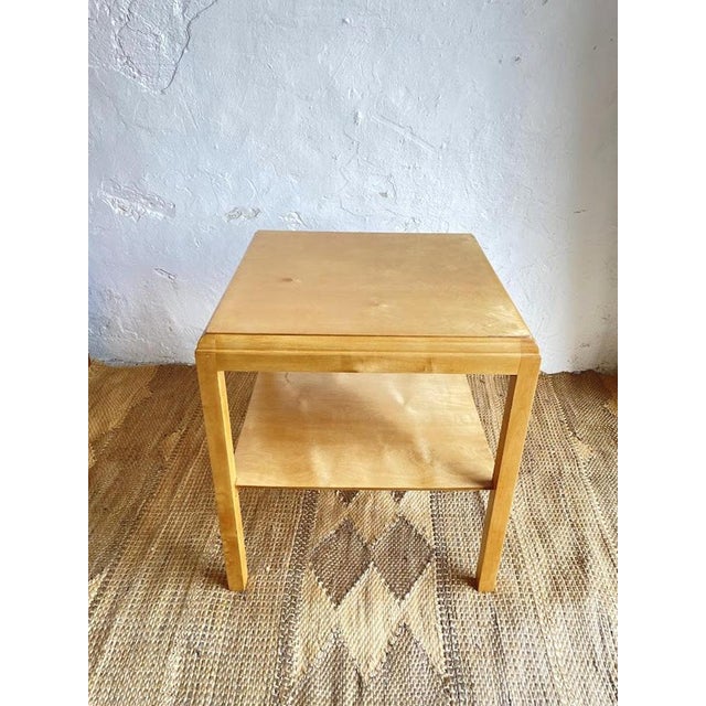 Swedish Modern Birch Side Table, Late 20th Century For Sale - Image 4 of 10