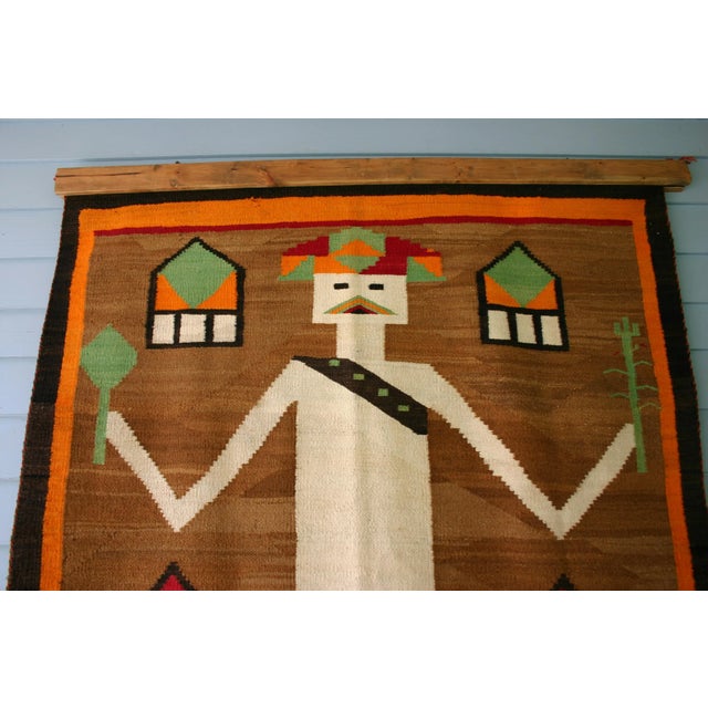 An amazing, historic and authentic Navajo weaving which most likely was woven in the 1920s and probably from the Gallegos...