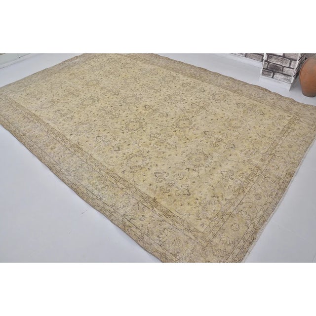 Turkish Authentic Vintage Turkish Rug in Muted Tones For Sale - Image 3 of 10