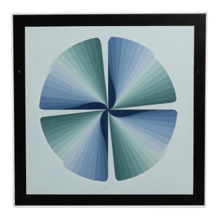 20th Century Belgian Artwork With Metal Frame By Rene Berdal For Sale