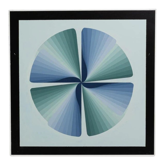 20th Century Belgian Artwork With Metal Frame By Rene Berdal For Sale