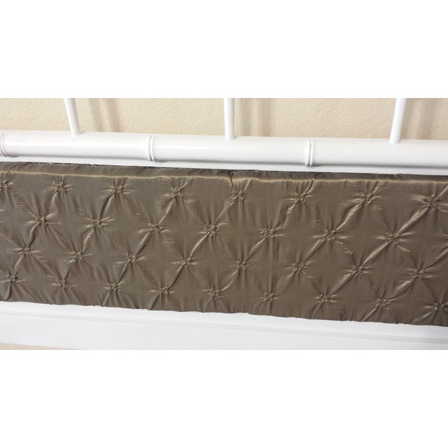 Faux Bamboo Pagoda Style Center Cushion King Size Headboard Chairish