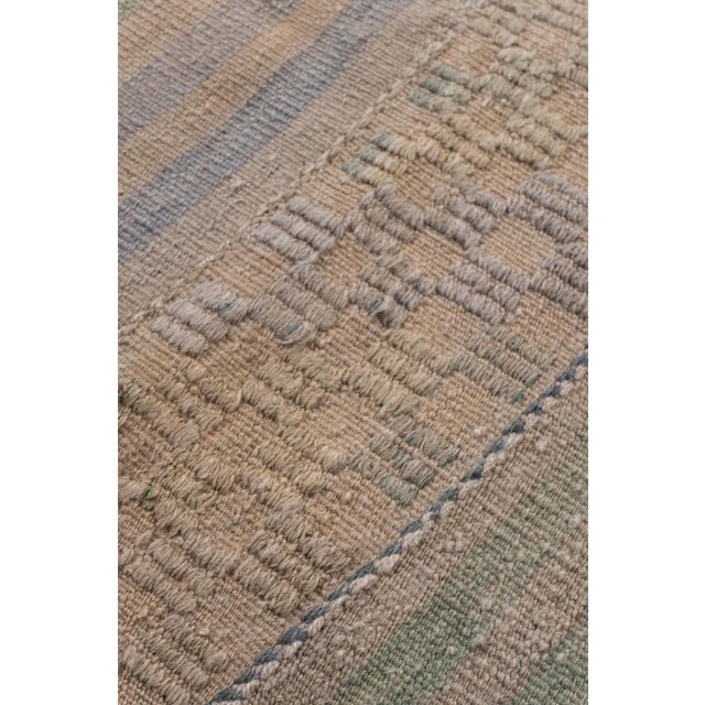 Vintage Circa 1940 Tan Turkish Kilim Flatweave Rug 5ft 5in X 9ft 7in For Sale - Image 12 of 14