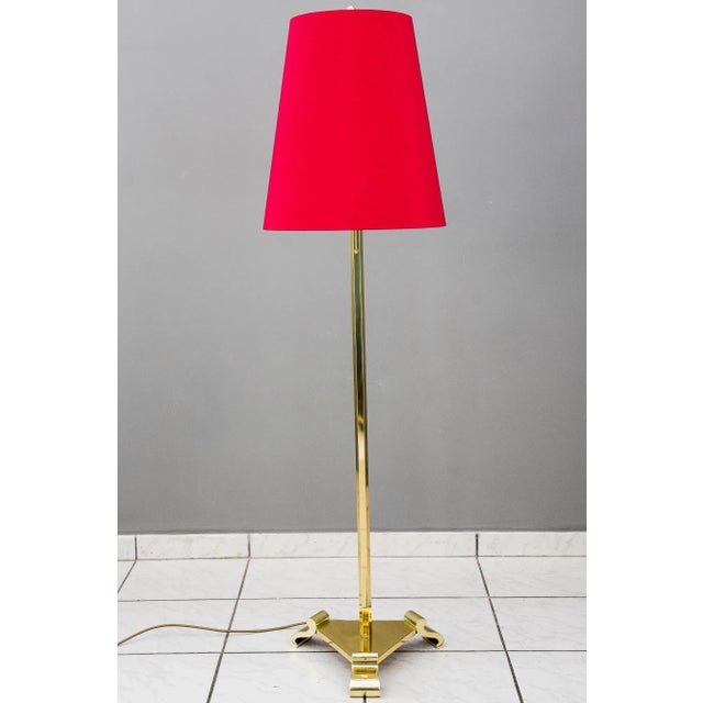 Adjustable Floor Lamp with Fabric Shade, 1950s For Sale - Image 13 of 13