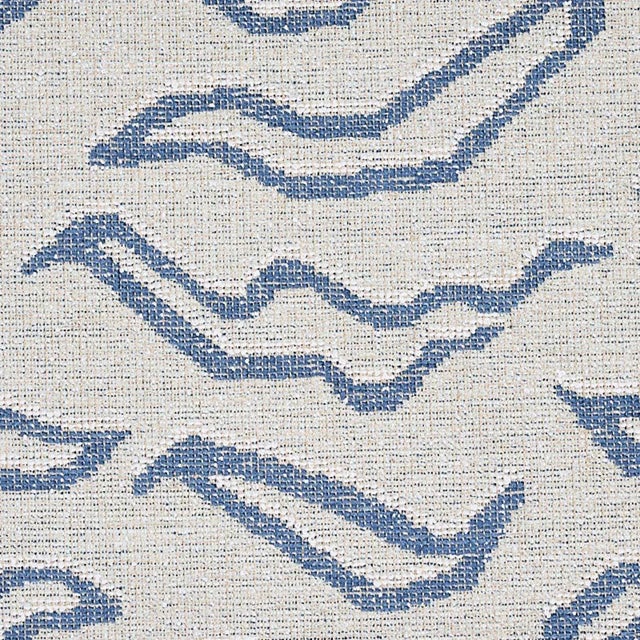 Tribal Schumacher Kata Fabric in Denim For Sale - Image 3 of 4