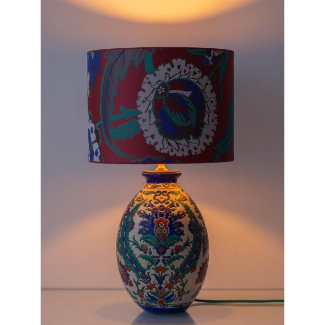 Art Deco Iznik-Style Table Lamp from Boch Frères Keramis, 1920s For Sale - Image 16 of 18