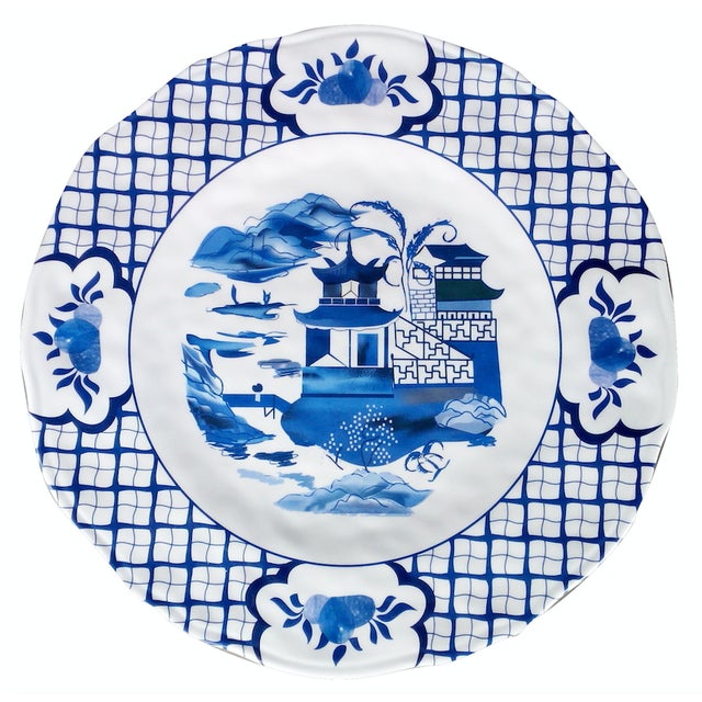 Not Yet Made - Made To Order Original Pagoda Melamine Dinner Plates, Set of 4 For Sale - Image 5 of 5
