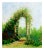 Floral Garden Archway Landscape With Roses by Marnie Dufau For Sale - Image 4 of 6