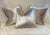 Contemporary Cream Antiqued Solid Velvet Pillows With Rope Trim- Set of 3 For Sale - Image 4 of 9