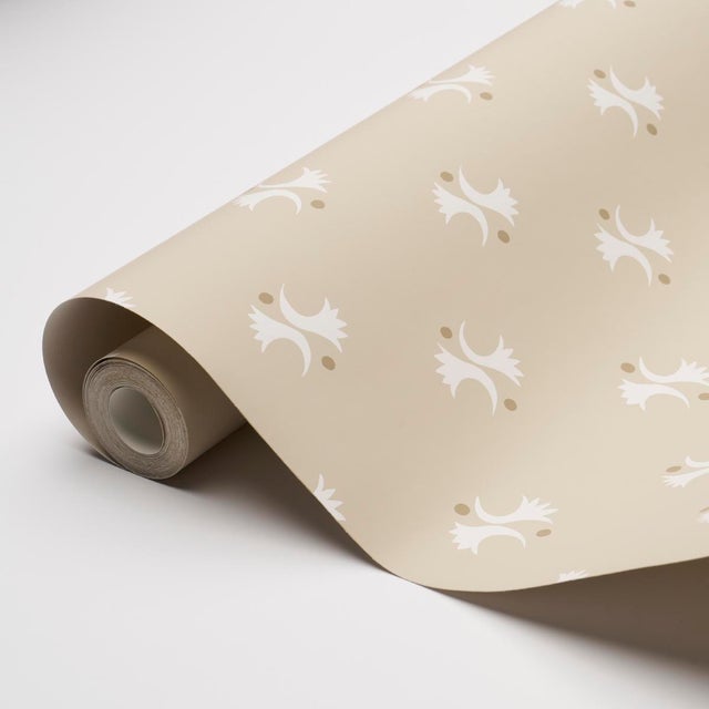 Schumacher SAMPLE - Schumacher Lavigne Wallpaper In Natural For Sale - Image 4 of 5