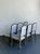 Vintage Carved Wood Dining Chairs With Blue Upholstery - Set of 6 For Sale - Image 10 of 13