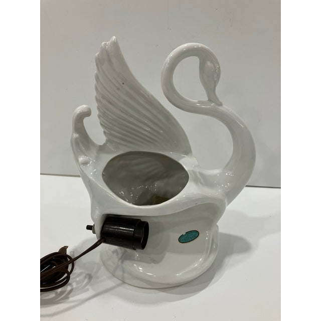 Art Deco 50’s Swan Lamp For Sale - Image 3 of 6