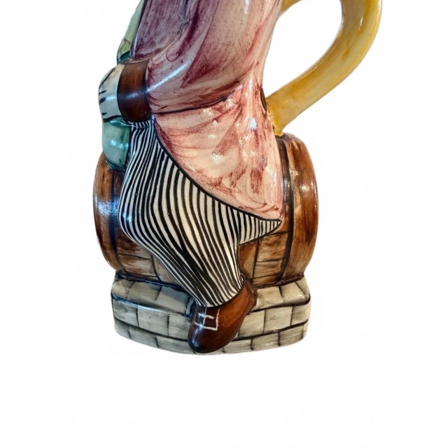 Vintage Portuguese Faianças Santana Toby-Style Character Pitcher For Sale In Jacksonville, FL - Image 6 of 11