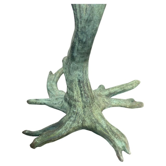 1950s Vintage Parrot Bronze Sculpture with Green Patina After J. Moigniez For Sale - Image 5 of 6