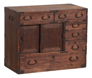 Small Antique Japanese Tansu Cabinet, 1890s