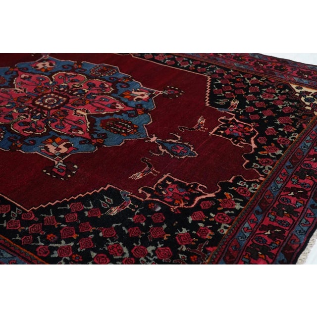 Textile Antique Bidjar Rug 4'7'' x 6'10'' For Sale - Image 7 of 11