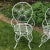 1940s Ornate Iron Garden Arm Chairs - Set of 4 For Sale - Image 5 of 12