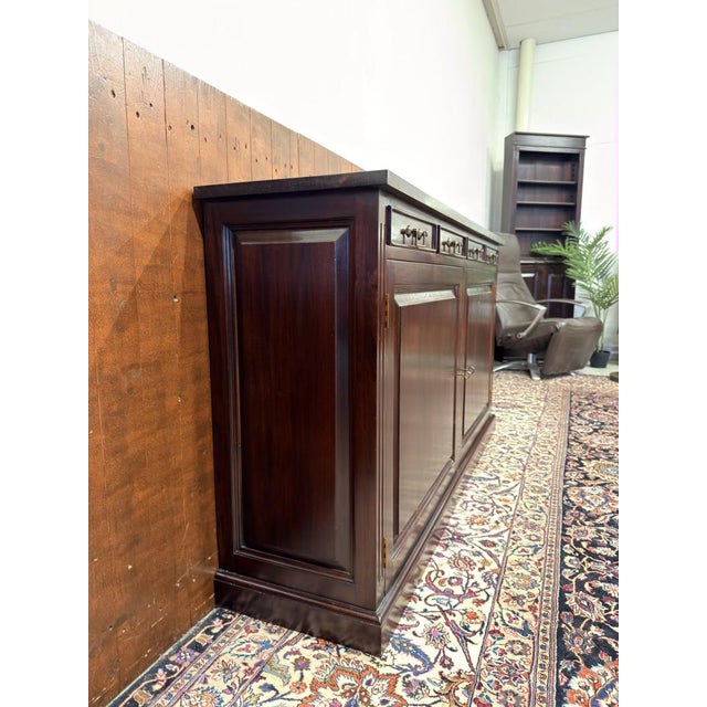 English Office Sideboard in Teak For Sale - Image 6 of 16