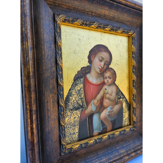 Madonna and Child Oil on Canvas - Jose Antonio Robles For Sale - Image 4 of 7