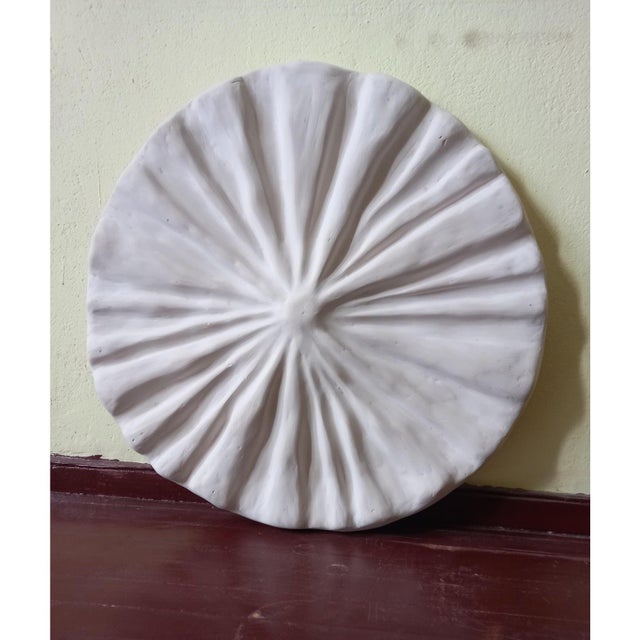 Exceptional Late 20th Century 'Patelle' Plaster Ceiling Light Fixture in the Style of Giacometti For Sale - Image 9 of 10