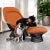 Orange 1972 Original Warren Platner for Knoll Orange Easy Chair and Ottoman For Sale - Image 8 of 13