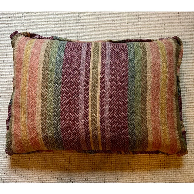 Classic Cloth Kilburnie Pattern Striped Wool Lumbar Pillow For Sale - Image 11 of 13